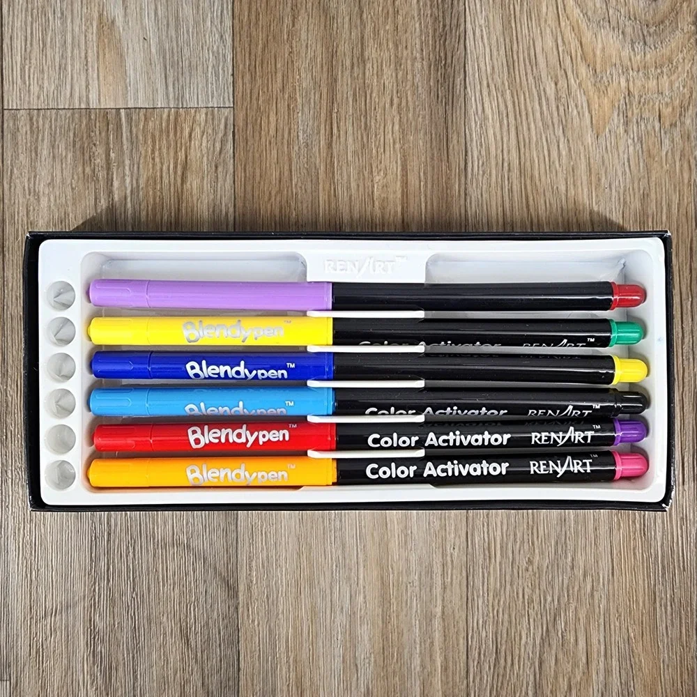 RenArt Blendypens 6 Count Color Blending Marker Set Vintage 2004 Art Kit